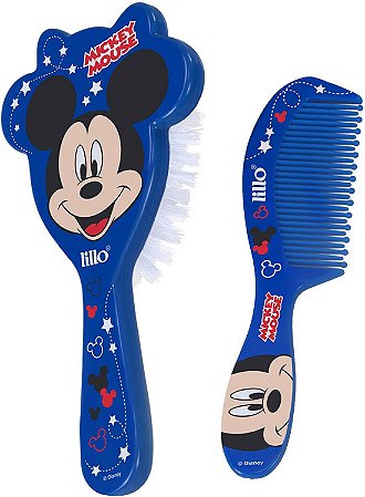 CONJUNTO DE ESCOVA E PENTE MICKEY AZUL