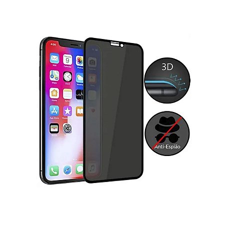 Película iPhone 6 iPhone 6S iPhone 7 e iPhone 8- Vidro Privacidade 3D