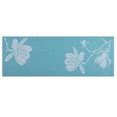 Tapete para Yoga e Exercícios Estampa de Flores Azul ES218 - ATRIO
