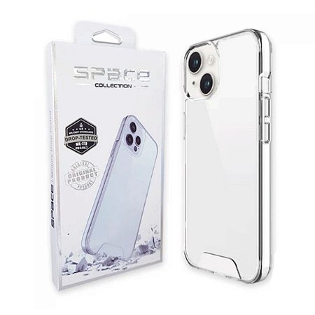 Capa iPhone 15 - Clear Case Transparente Cromada