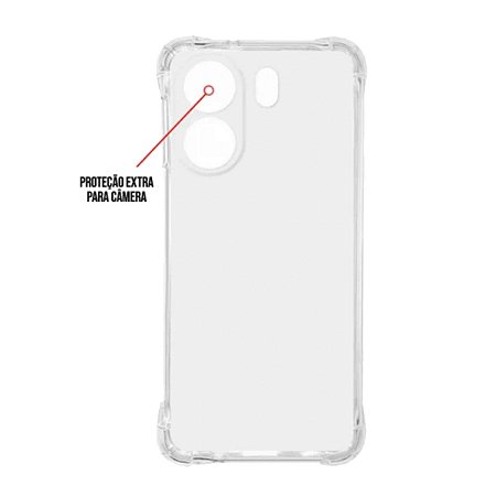 Capa Xiaomi Redmi 13C Xiaomi Poco C65 - Silicone Antishock Transparente