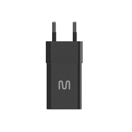 Carregador de Tomada USB 1 Entrada 5W Bivolt  Preto CB170 - Multilaser