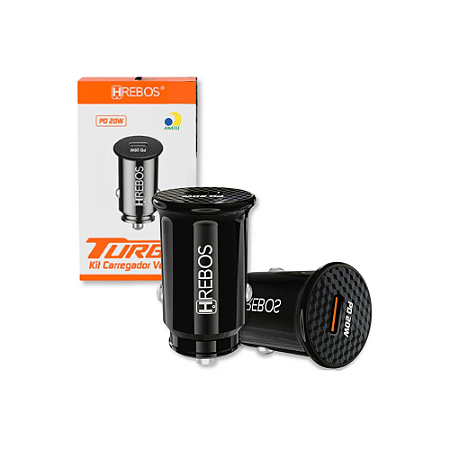 Carregador Veicular 20W com 1 Entrada USB-C HS-353 - HERBOS