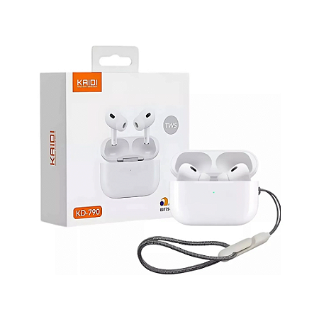 Fone de Ouvido sem Fio Bluetooth 5.3 TWS Branco KD-790 - Kaidi