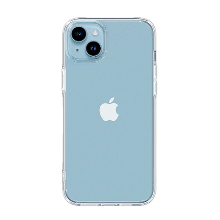 Capa iPhone 14 Plus iPhone 14 Max - Clear Case Transparente Cromada