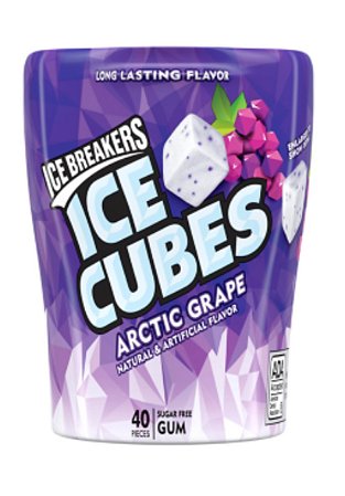 ICE BREAKERS ICE CUBES Artic Grape Sugar Free Gum