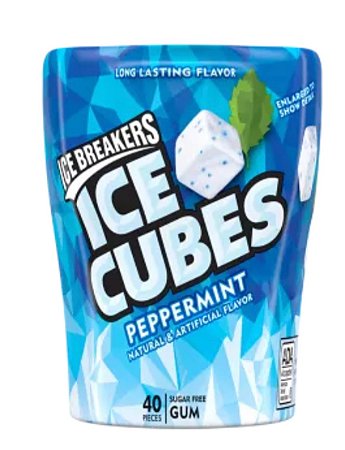ICE BREAKERS ICE CUBES Peppermint Sugar Free Gum