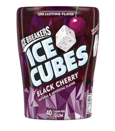 ICE BREAKERS ICE CUBES Black Cherry Sugar Free Gum