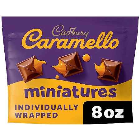 Cadbury Caramello Miniatures Milk Chocolate and Caramel Candy, Share Pack 226g