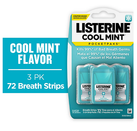 Listerine Cool Mint PocketPaks Oral Care Breath Strips