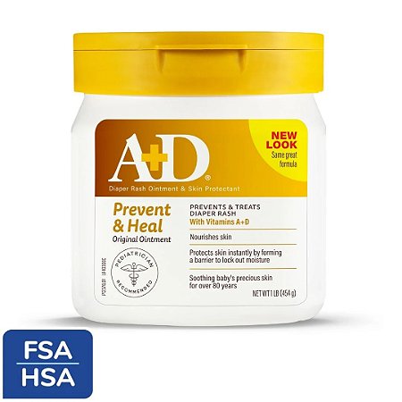 A+D Original Diaper Rash Ointment, 1lb Tub, All Skin Types Comprar Brasil