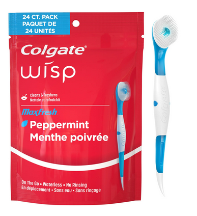 Colgate Max Fresh Wisp Disposable Travel Toothbrushes