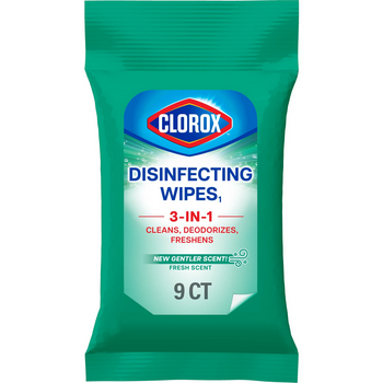 Clorox Disinfecting Wipes on the Go Bleach Free Travel Wipes, Fresh Scent