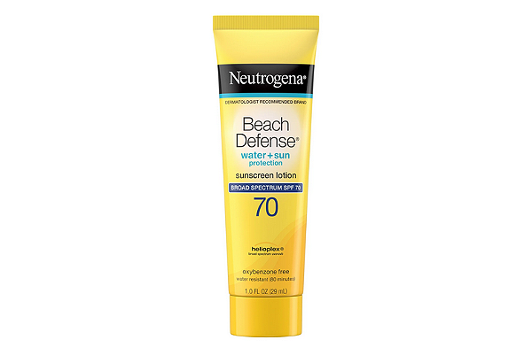 Neutrogena Beach Defense Body Sunscreen Lotion with SPF 70, Travel Size