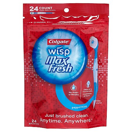 Colgate Max Fresh Wisp Disposable Mini Toothbrush- escovas de dente descartaveis