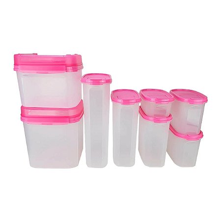 Tupperware PDA 08/2023 Modulares 8 peças Rosa