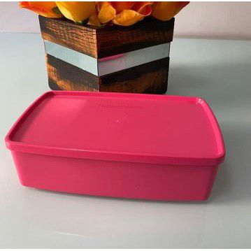 TUPPERWARE CAIXA IDEAL 1.4 LITROS ROSA LINHA FREEZER