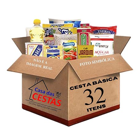 Cesta Básica de 32 Itens com Charque