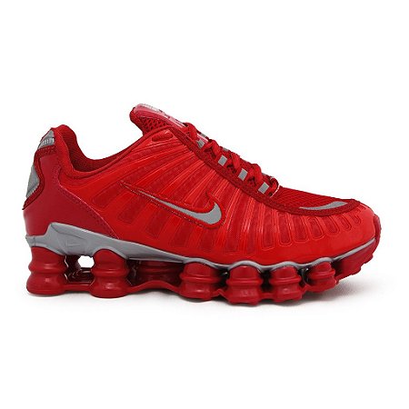 red nike shox tl