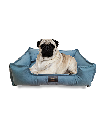 Cama Pet Cachorro & Gato- Suede- Veludo- G- Azul