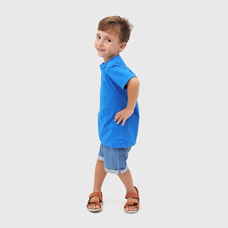 GUARDIÃO CO- CAMISETA T-SHIRT INFÂNTIL- TAMANHO 06- 100% ALGODÃO 30.1- AZUL