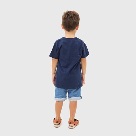 GUARDIÃO CO- CAMISETA T-SHIRT INFÂNTIL- TAMANHO 08- 100% ALGODÃO 30.1- AZUL ESCURO