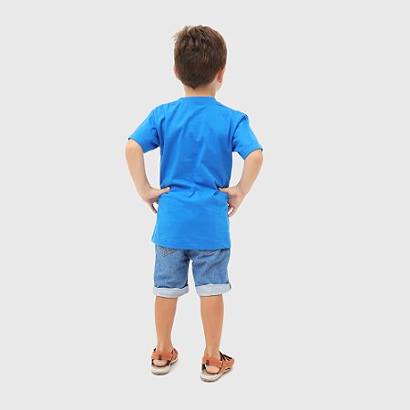 GUARDIÃO CO- CAMISETA T-SHIRT INFÂNTIL- TAMANHO 12- 100% ALGODÃO 30.1- AZUL