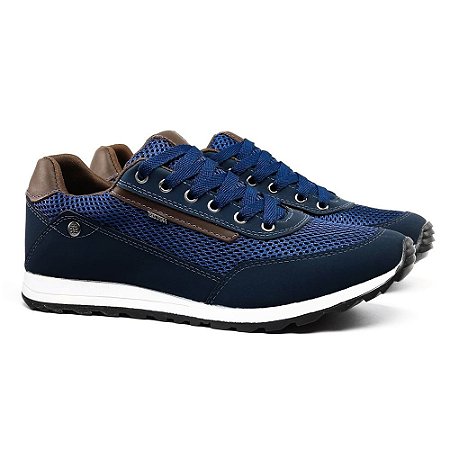 Sapatenis Casual Confort Masculino Jogger Marinho Lançamento