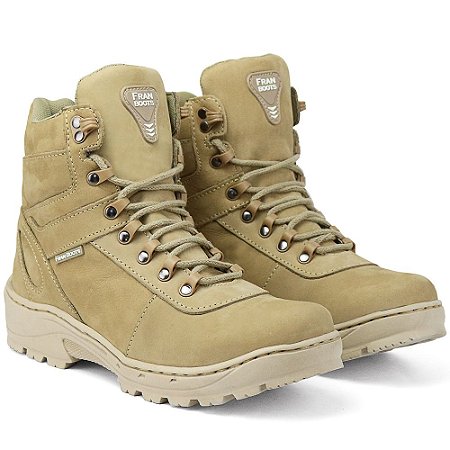 Bota Masculino Coturno Cano Curto Militar Couro