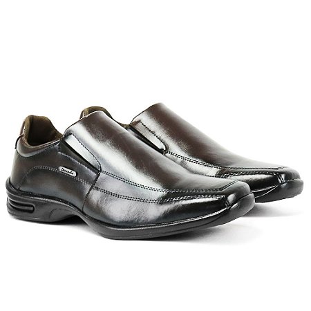 Sapato Social Confort Bico Quadrado Liso Anti Stress