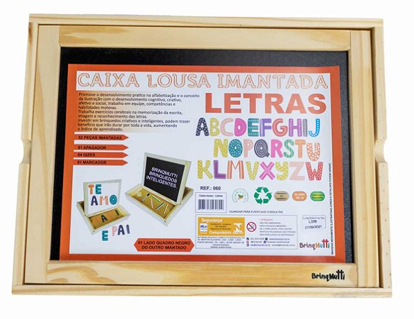 Caixa Lousa Imantada Escolha o tema preferido