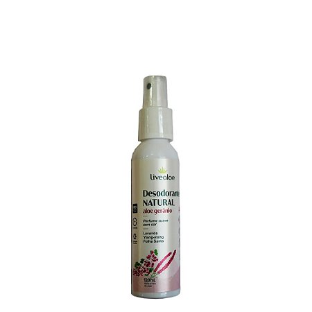 Desodorante Natural de Aloe Gerânio 120ml - Livealoe