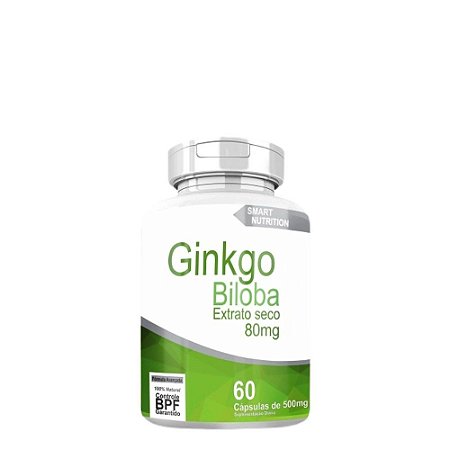 Ginkgo Biloba 80mg 60 Cápsulas 500mg - 4 Elementos