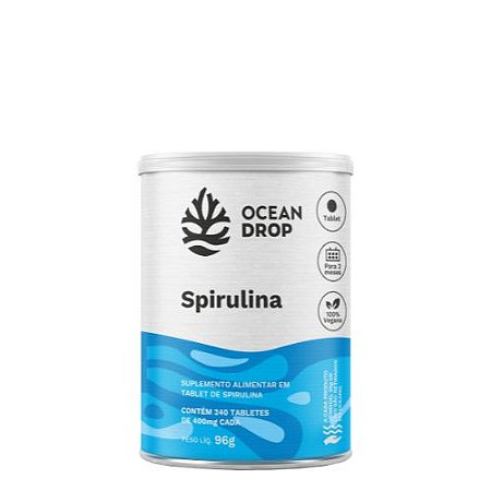 Spirulina 240 Tablets 400 mg - Ocean Drop
