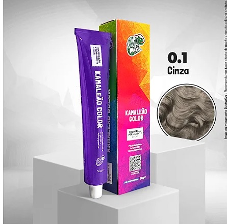 Tinta Permanente Oxidativa Vegana Cinza 0.11 Kamaleão Color 50g