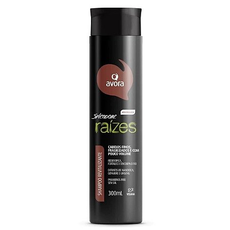 Shampoo Revitalizante Raízes Vegano 300ml Avora Splendore