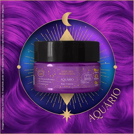 Máscara Pigmentante Signos Aquário (Violeta) 100g Kamaleão Color