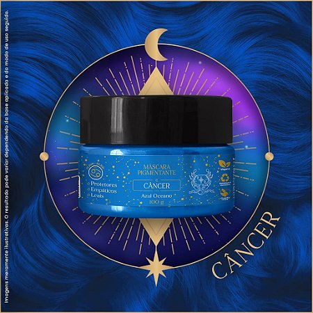 Máscara Pigmentante Signos Câncer (Azul Oceano) 100g Kamaleão Color
