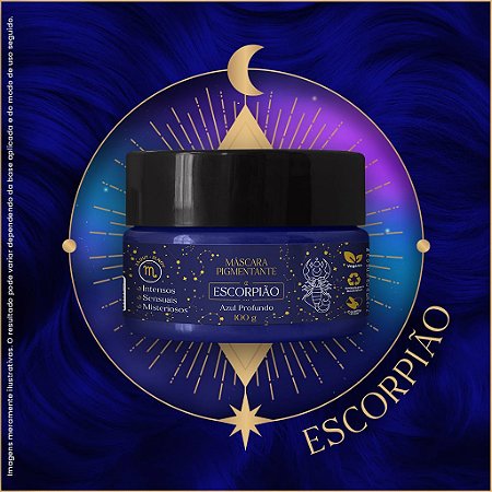 Máscara Pigmentante Signos Escorpião (Azul Profundo) 100g Kamaleão Color