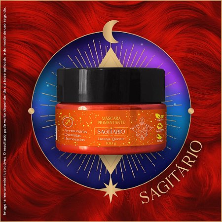 Máscara Pigmentante Signos Sagitário (Laranja) 100g Kamaleão Color