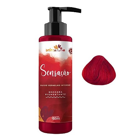 Tonalizante Sensação Ruivo Vermelho Intenso 150ml - Beleza Ruiva