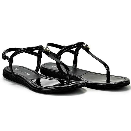 sandalia rasteira preta