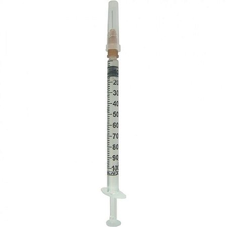 Seringa De Insulina 1ml Com Agulha 13X0,33 cx 100 unids