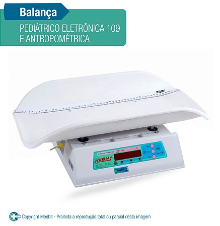 Balança Pediátrico eletrônica 109 e Antropométrica (15 kg)