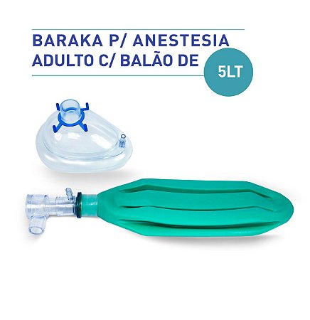 Conjunto Adulto de Anestesia Baraka Latex 5 Litros