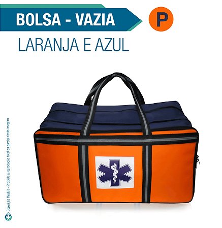 Bolsa Resgate Azul e Laranja Tamanho P - vazia