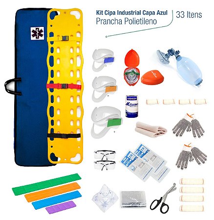 Kit Cipa Industrial com Prancha em Polietileno - Capa Azul