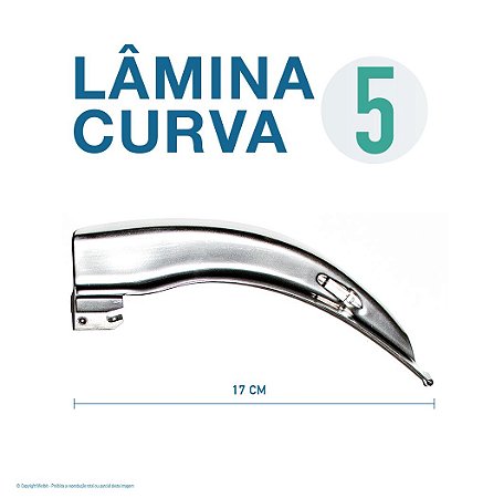 LAMINA LARINGO CURVA CONVENCIONAL ACO INOX 5