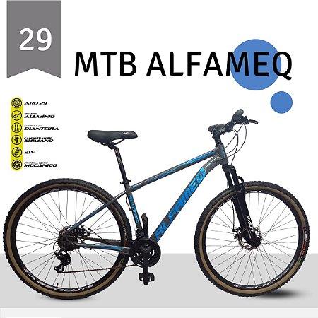 Bicicleta aluminio  21 vel.  cambio Shimano - Freio a disco mecânico - Suspensão dianteira, vários modelos