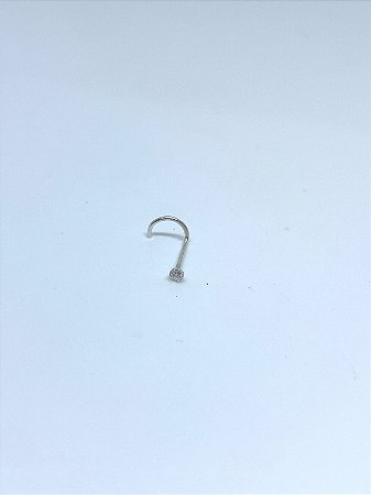 Piercing de prata nariz ponto de luz